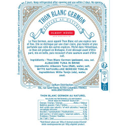 Thon Blanc Germon au Naturel fiche informative
