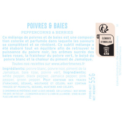 fiche informative sur le pot de Poivres et Baies Albert Ménès
