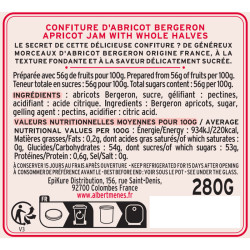 confiture abricot bergeron, un iconique de la maison Albert Menes