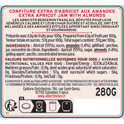 Etiquette abricot amandes