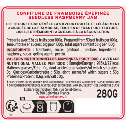 Confiture Extra de Framboise Epépinée