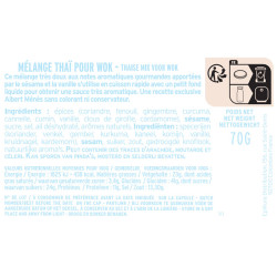 fiche informative sur le pot de Mélange Thaï pour Wok Albert Ménès