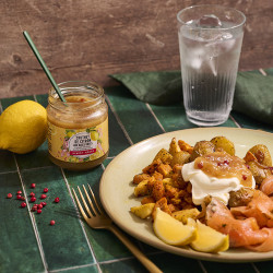 Chutney de citron aux baies roses
