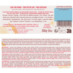 Sliced Pure Butter Cake with Candied Fruit