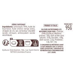 Crème d'Artichaut etiquette