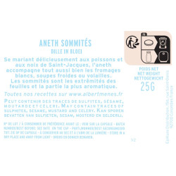 fiche informative sur le pot de Aneth Sommités Albert Ménès