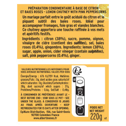 Chutney de citron aux baies roses