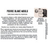 fiche informative sur le pot de Poivre Blanc Moulu Albert Ménès