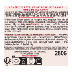 etiquette Confit de Pétales de Rose