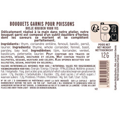 fiche informative sur le pot de Bouquets Garnis pour POISSON Albert Ménès