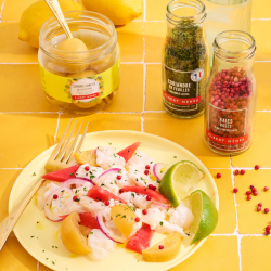 ceviche facile coriandre en feuilles