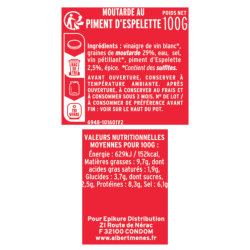 Senf mit Piment d'Espelette