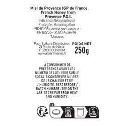 Détail du miel de qualité IGP de Provence par Albert Ménès, aux arômes de lavande et de garrigue