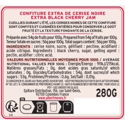 Extra Black Cherry Jam from France