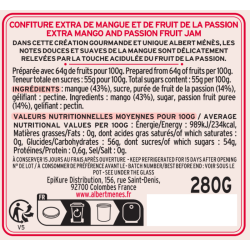 Confiture de Mangue et de Fruit de la Passion Albert Ménès, maitre epicier