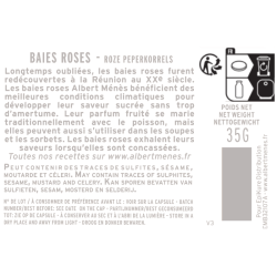 fiche informative sur le pot de Baies Roses Albert Ménès