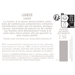 fiche informative sur le pot de Laurier Albert Ménès