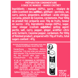 Chutney de Mangue ingredients