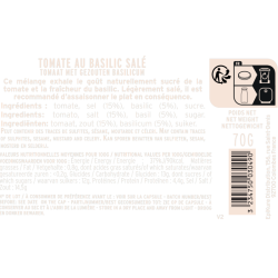 Tomate au Basilic Salé fiche informative