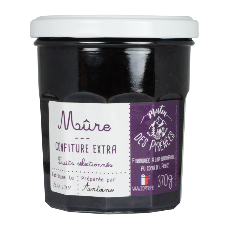 Confiture Extra Mûre -Matin des Pyrénées