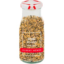 Sachet de sésame aux algues Albert Ménès, mélange d'épices dorées et vertes pour une touche japonaise élégante