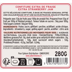 Informations et composition de la Confiture Extra de Fraise Albert Ménès