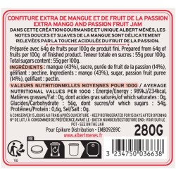 Confiture Extra Albert Ménès, maître épicier, pot à l'élégante étiquette dorée