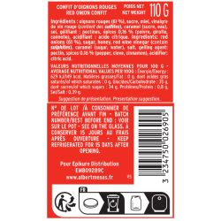 etiquette Confit d'Oignons Rouges aux Epices