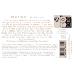 Fiche informative sur l'Ail des ours Albert Ménès, herbe aromatique conditionnée en France