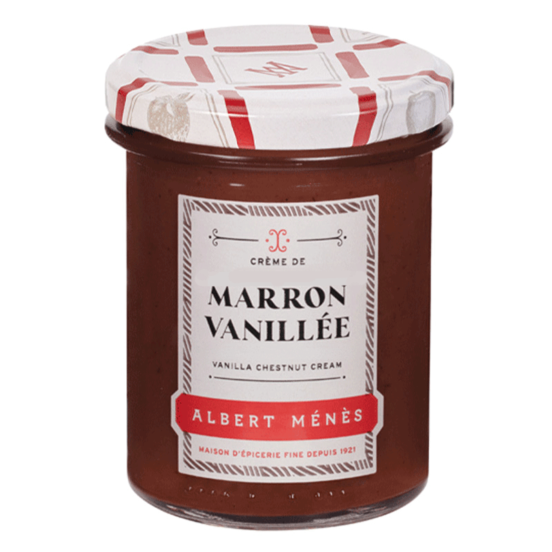 Pot de Crème de Marron Vanillée Albert Ménès, gourmande et onctueuse, à tartiner au petit-déjeuner ou au goûter