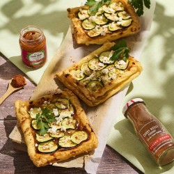 Tarte fine curry rouge été