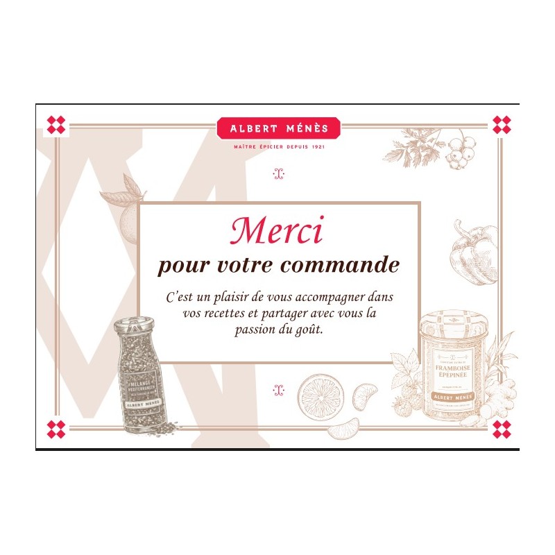 Carte de remerciement