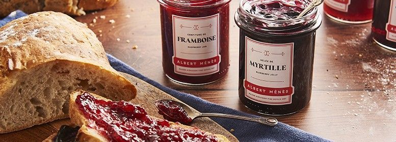 The Albert Ménès range of jams and artisanal honeys