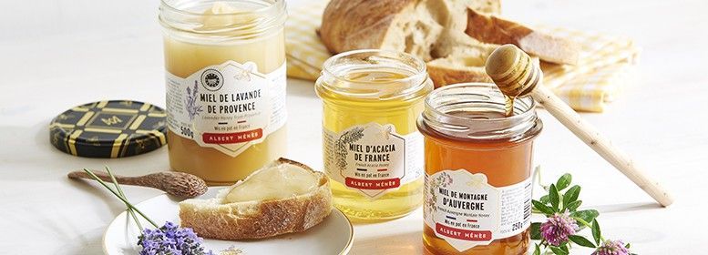                 Miels artisanaux sans sucres ajoutés  Albert Ménès