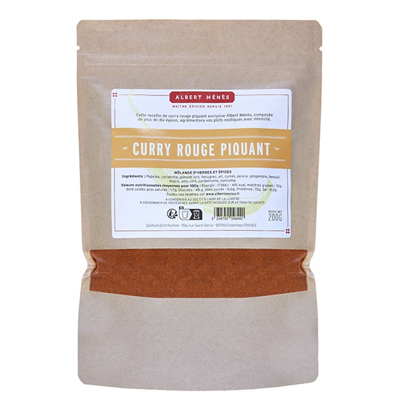 Curry Rouge Fort, Herbes et épices