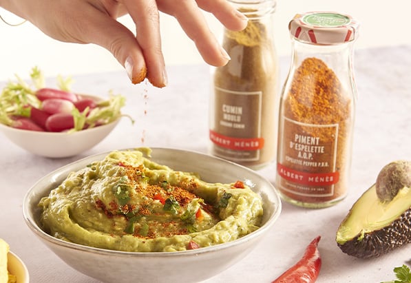 guacamole avec du piment d'Espelette