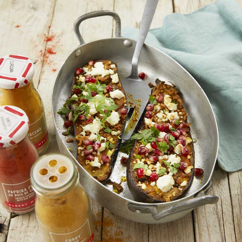 aubergines aux épices Albert Ménès