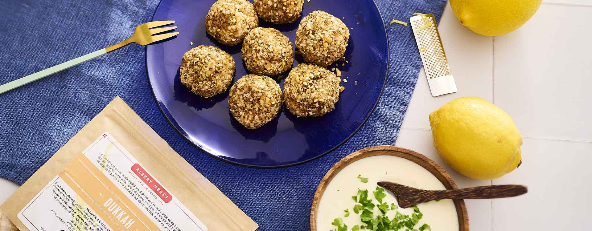 Boulettes de chèvre au Dukkah