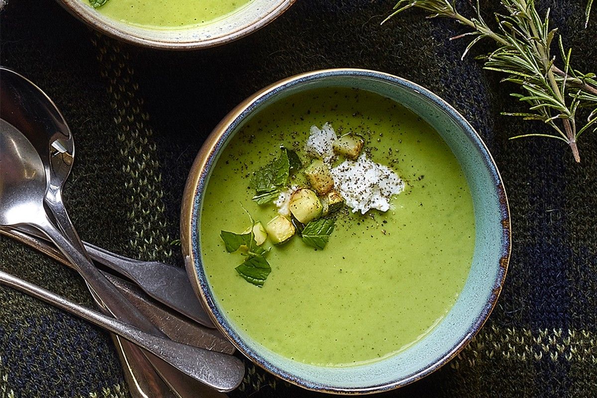 Velouté de courgettes épicé