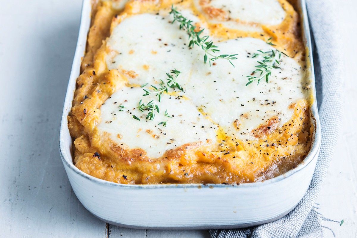 Parmentier de champignons et patates douces