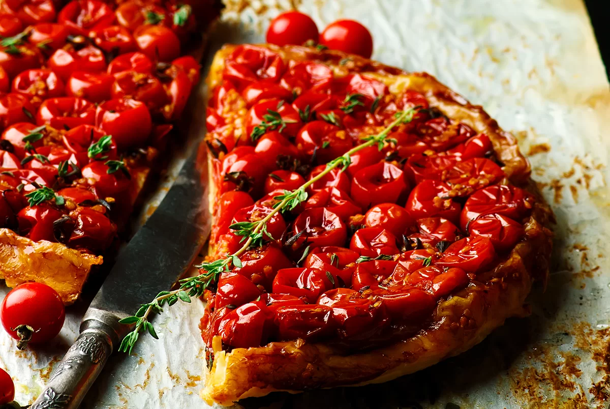 Tatin de tomates cerises à la tapenade