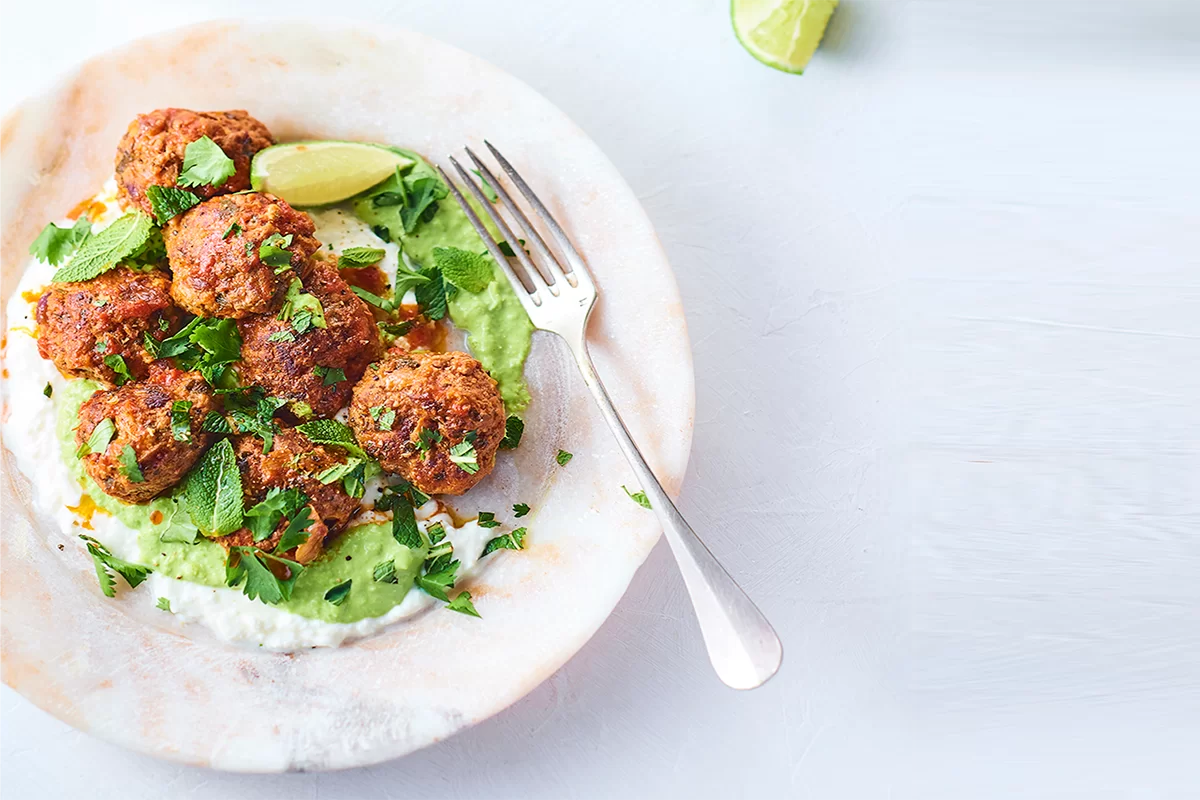 Beef meatballs with coriander