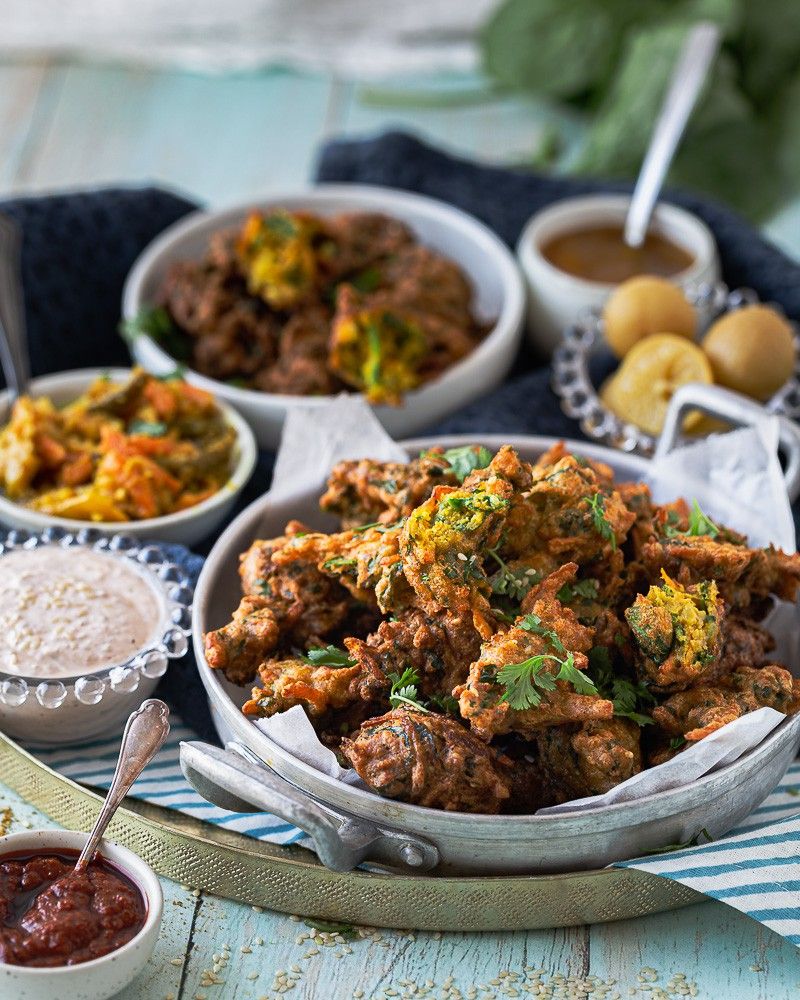 INDIAN STYLE SQUASH AND SPINACH FRITTERS