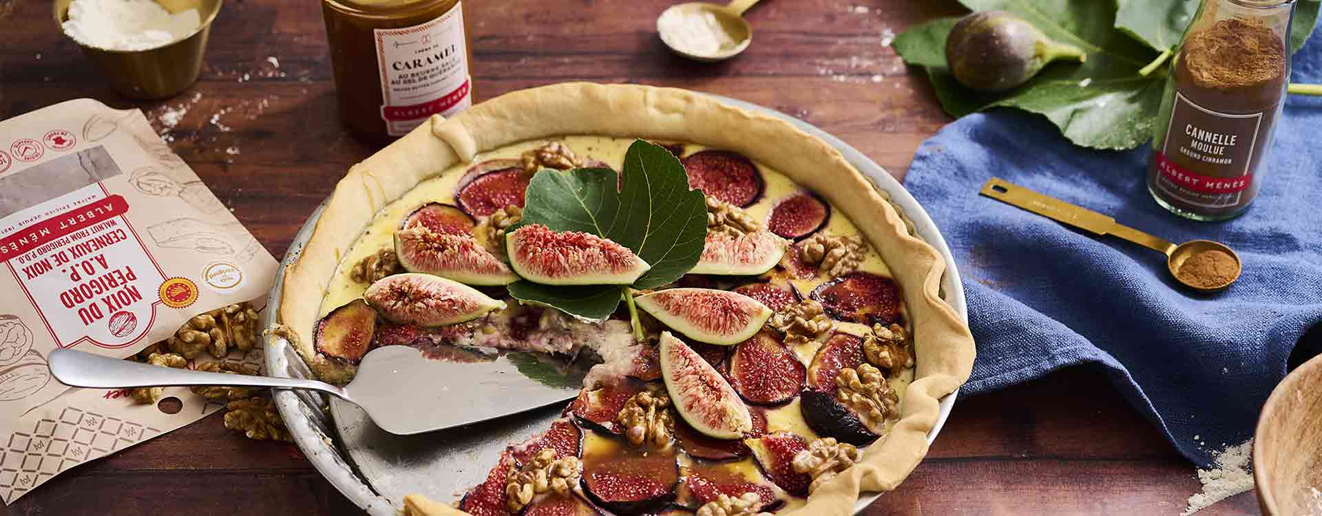 Tarte aux figues et aux noix