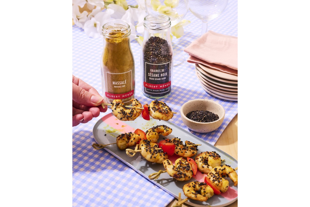 Brochettes gambas barbecue