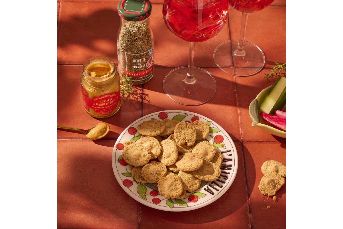 Crackers moutarde comté et herbes de Provence