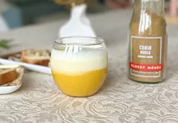 Verrine façon cappuccino, carotte et cumin