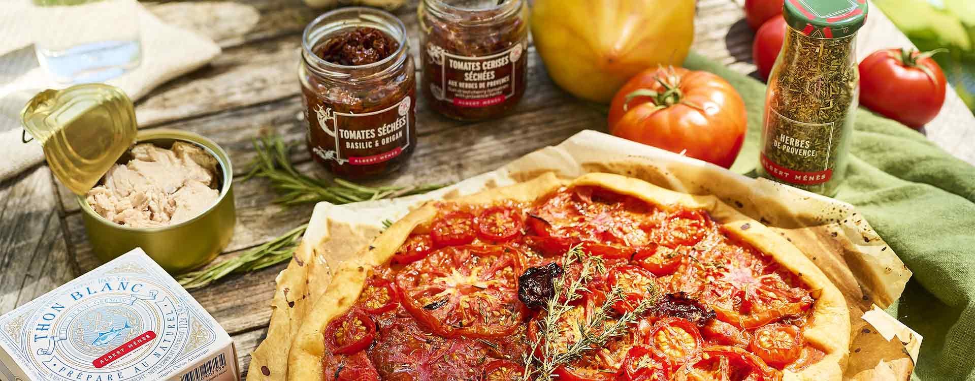 Tarte tomate et Tapenade verte